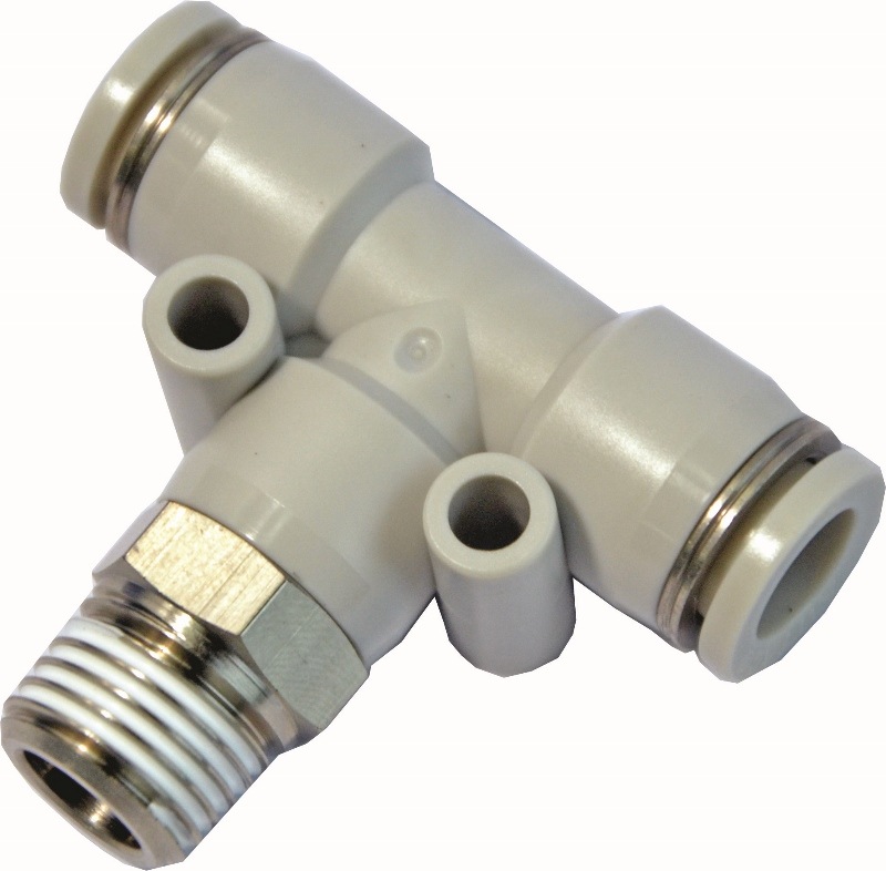 Pneumatic Threaded TEE Fitting PEB1003 10mm 3/8"