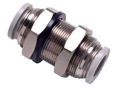 Pneumatic Bulkhead Union Straight Fitting PM8 8mm