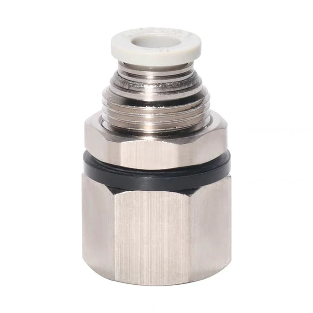 Pneumatic Bulkhead Connector PMF802 8mm 1/4"