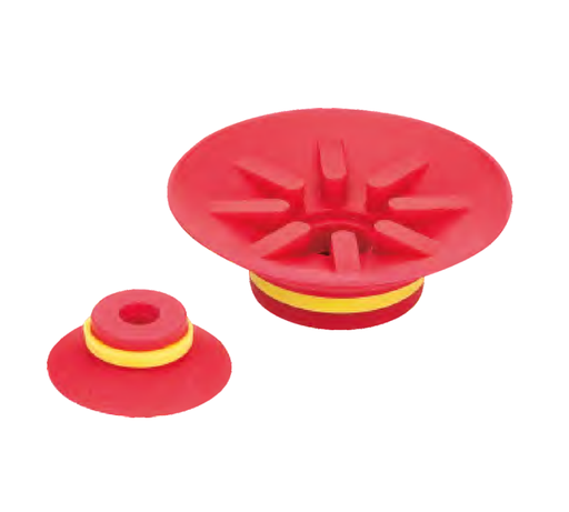 [SF15S] Suction Cup - 15mm Flat Red Silicone - SF15S