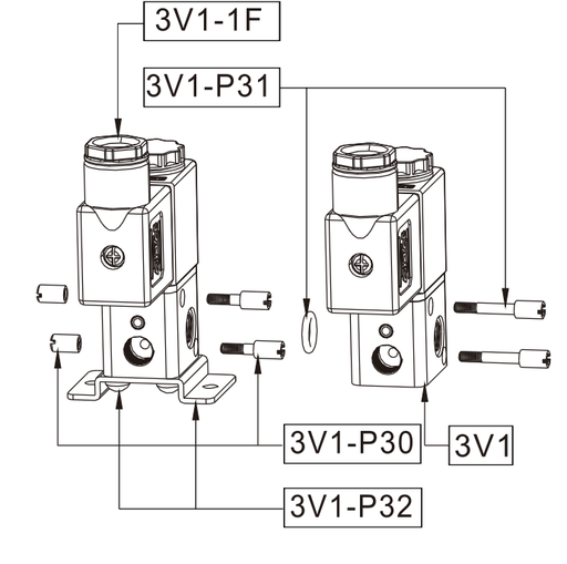 [3V1-P32] 3V1 Valve accessory - Mount 3V1-P32