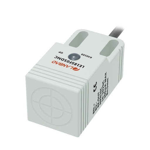 [LE18SN08DLO] Inductive Sensor Square 18mm, DC 2 Wire, Non Flush, Normally Open 