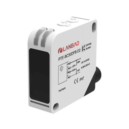 [PTE-PM5SK] Polarized Reflective Sensor, 200cm Range, Relay Output NO+NC 